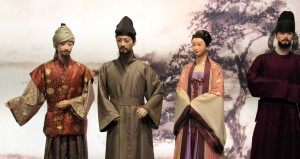 Traditional clothes on display in the Korean Folk Museum.