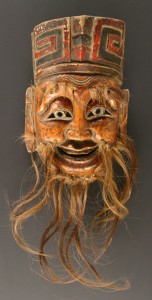 Wooden Tujia mask used for Nuo Opera.