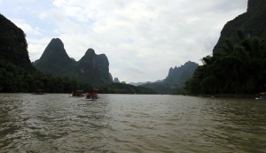 Another view of the mountains along the Li River.