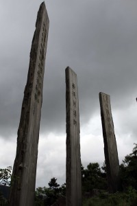 The columns alongside the Wisdom Path.