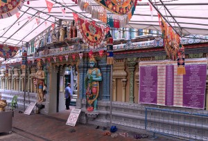 The entrance to the Sri Krishnan Temple.