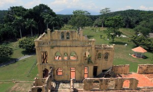 The ruins of Kella's House, seen from the rooftop of Kellie's Castle.