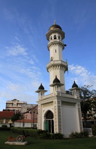 Minaret to the Kapitan Keling Mosque.