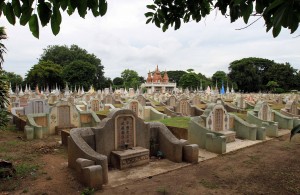The adjacent cemetery (filled with the remains of local Thais) to the War Cemetery.
