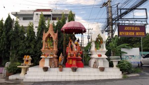 Shrines outside in Ayutthaya.