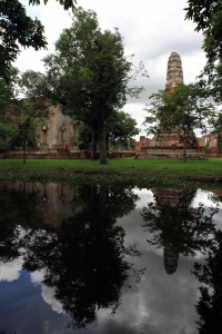 Wat Borom Phuttharam seen from across the canal.