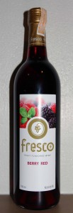 Bottle of forest berry flavored wine.