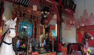 The main shrine temple inside the Quang Trieu Assembly Hall.
