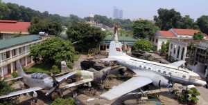 Aircraft on display in the Vietnam Military History Museum.