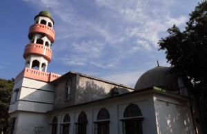 Closeup of the mosque, which had a shrine next to it.