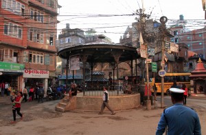 Chetrapathi circle in Kathmandu.