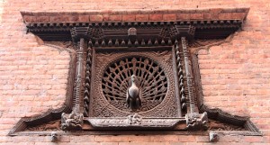 The peacock window near Duttatraya Square - a masterpiece of wood-carving.