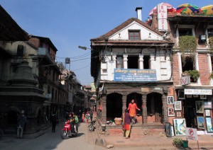 Street north of Patan Durbar Square.