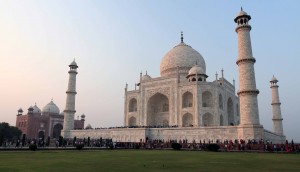 Beautiful view of the wonderful Taj Mahal.