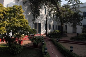 The path Mahatma Gandhi walked from his room, just before his assassination.