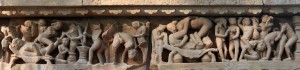 Erotic art depicted on the Lakshmana Temple.