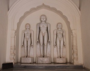 Statues inside the Shri Shantinath Temple.