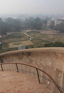 Looking down the steps to the top of Golghar.