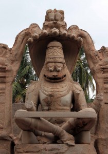Lakshmi Narasmiha temple with monolithic statue of the fourth incarnation of Vishnu.