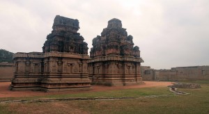 Backside of the main temple in the Hazararama temple complex.
