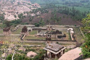 Achyutaraya temple, seen from the top of Matunga Hill.