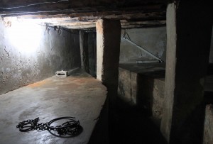 One of two underground rooms where slaves were kept before being put up for auction.
