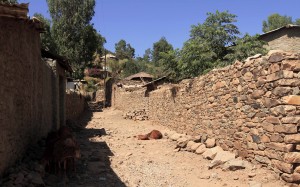 Stone walls in Axum.