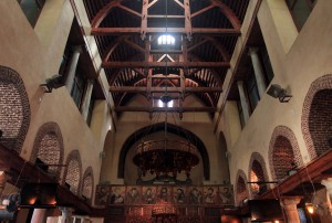Inside the Coptic Church of St. Sergius.