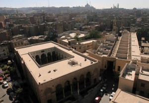 Looking south from Bab-Zuwayla with the enclosed souqs to the right.