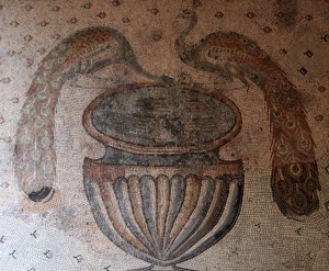 Mosaic on the side of St. George Greek Orthodox Church.