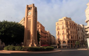 Clock Tower in the center of Nejmeh Place.