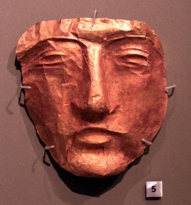 Gold mask from the Roman period.