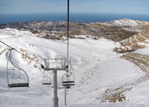 One of the ski lifts at Mzaar.
