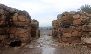Looking out from the Canaanite City Gate.