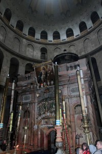The Aedicule, where the Holy Sepulchre is located.