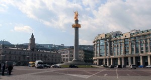 Freedom Square in Tbilisi.