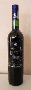 Armenian dry red wine made from Areni grapes.
