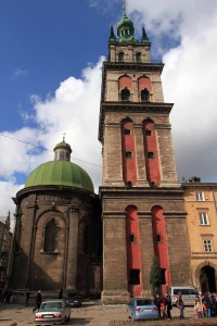 The Assumption Church and bell tower.