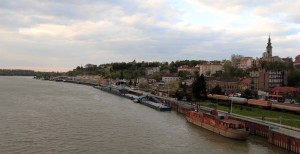 The Sava River seen from Branko's Bridge.
