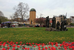 A park south of St. Sofia Church.