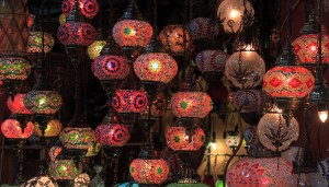 Lanterns on sale in the Grand Bazaar.