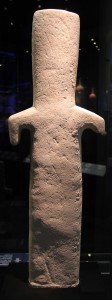 Plank-shaped figure of whitish chalk, imitating wooden cult images (circa 1900 BC).