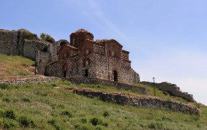 The 13th-century AD Byzantine Church of the Holy Trinity, located inside Berat Castle.