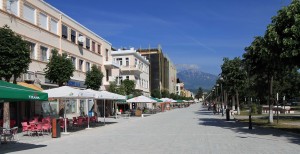 The promenade in Berat.