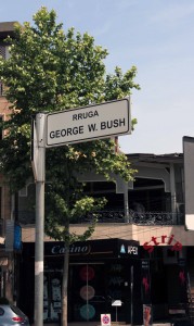 George W. Bush Street in Tirana, named in the 43rd President's honor for his visit to Tirana in 2007 AD.