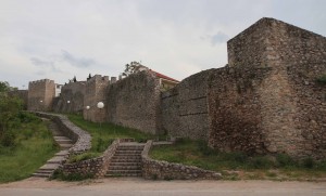 The city wall of Ohrid at the Upper gate.