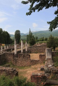 View of columns still standing at Heraclea Lyncestis.