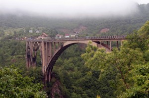 Another view of the Đurđevića Tara Bridge.