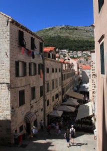 Looking north at Jezuite Street in Dubrovnik, over the Spanish Steps.