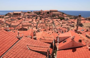 The tiled rooftops of Dubrovnik.